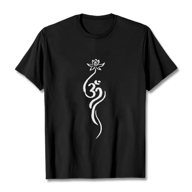 Buddha Stones Lotus Flower Om Design Tee T-shirt