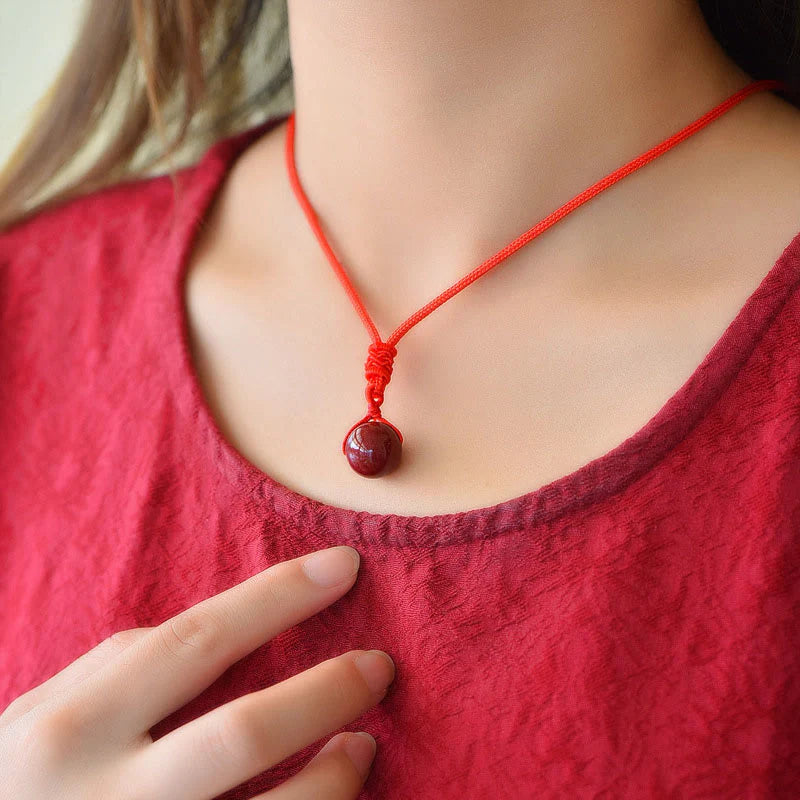 Buddha Stones Cinnabar Keep Away Evil Spirits Necklace Pendants