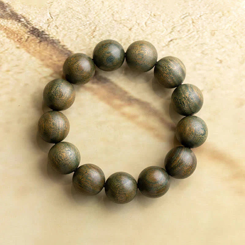Buddha Stones Tibetan Green Sandalwood Soothing Cure Bracelet (Extra 35% Off | USE CODE: FS35)