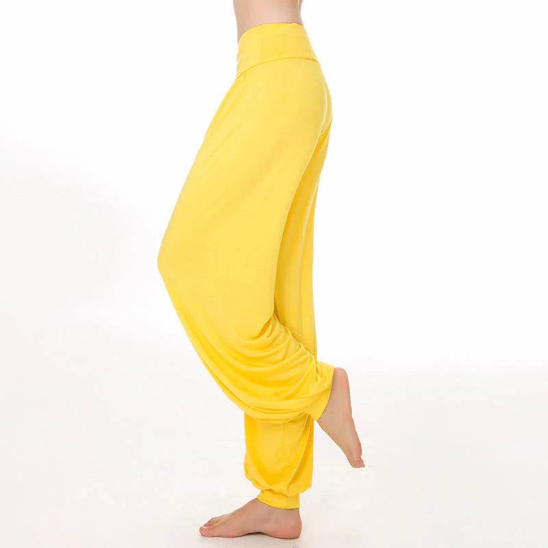Buddha Stones Plain Color Loose Modal Yoga Dance Harem Pants