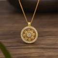 Buddha Stones 925 Sterling Silver Eight Treasures Luo Pan Blessing Necklace Pendant