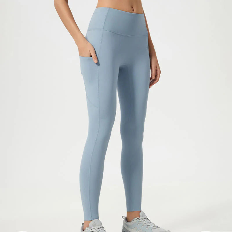 Buddha Stone Solid Color High Waist Sports Fitness Leggings Women's Yoga Pants