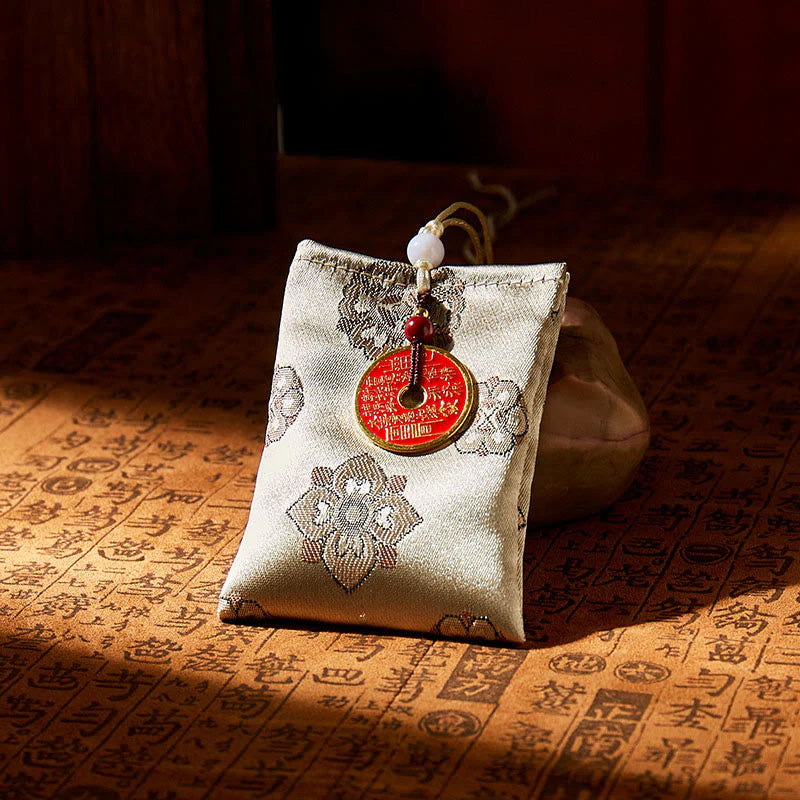 Buddha Stones Mountain Ghosts Spend Money Jacquard Embroidery Sachet Blessing Hanging Decoration