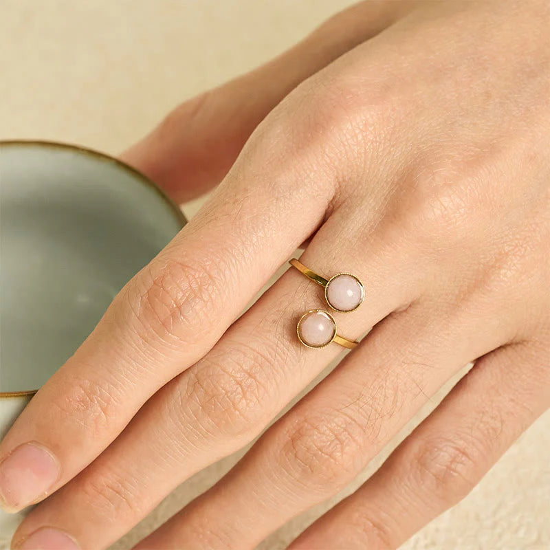 Buddha Stones Titanium Steel Balance Calm Ring