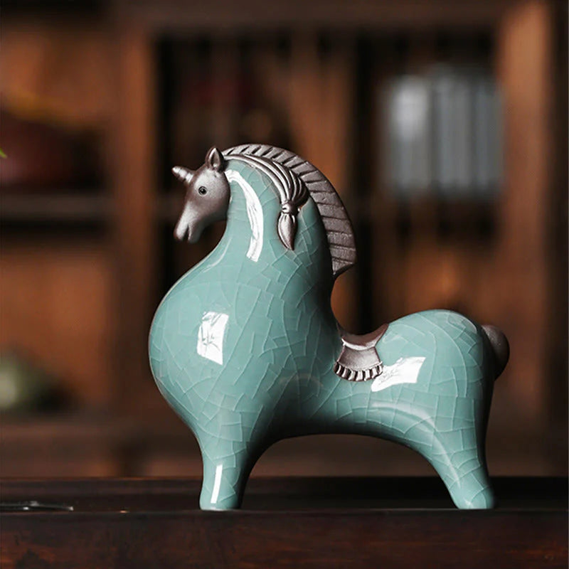 Buddha Stones Year Of The Horse Ceramics Freedom Desktop Home Decoration