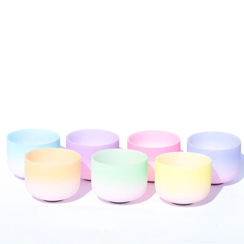 Buddha Stones Tibetan Crystal Sound Bowl Candy Color Handcrafted for Yoga and Mindfulness Meditation Singing Bowl