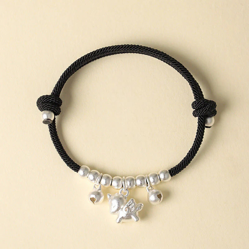 Buddha Stones Year Of The Horse Multiple Horse Styles Rope Luck Strength Adjustable Bracelet