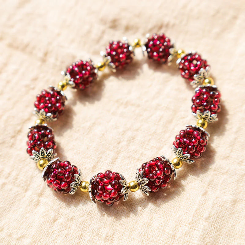 Buddha Stones All the best for Vitality and Passion Garnet Bracelet Includes Gift Message Card