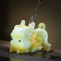 Buddha Stones Color Changing Small PiXiu Ingot Resin Tea Pet Wealth Home Figurine Decoration