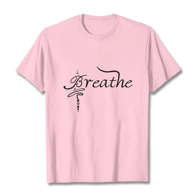 Buddha Stones Breathe Word Tee T-shirt