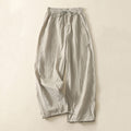 Buddha Stones Summer Vintage Plain Drawstring Cuffed Women's Pants With Pockets