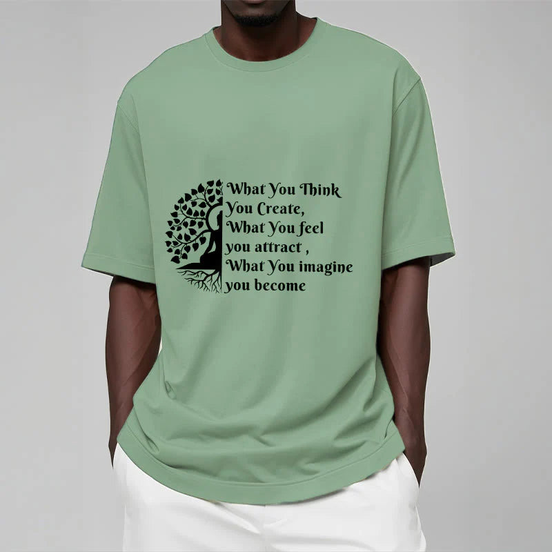 Buddha Stones Half-meditation Buddha Tree Tee T-shirt