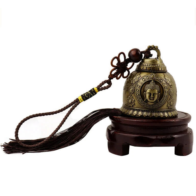 Buddha Stones Feng Shui Buddha Koi Fish Phoenix Wind Chime Bell Luck Wall Hanging Decoration