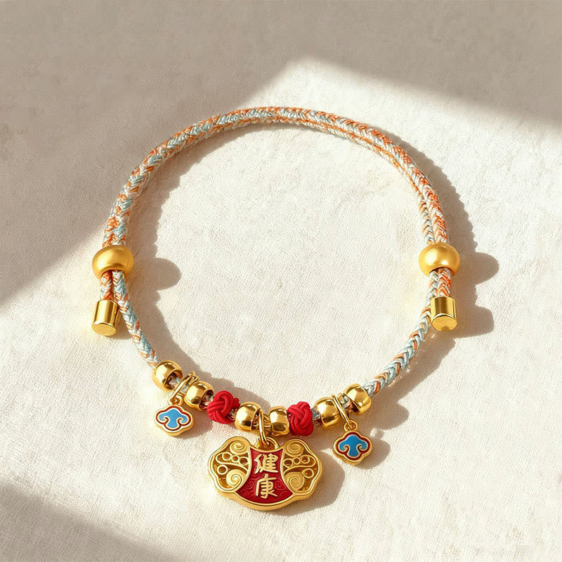 Buddha Stones Colorful String Bead Plaited Fu Character Protection Adjustable Cats Dogs Pet Collar