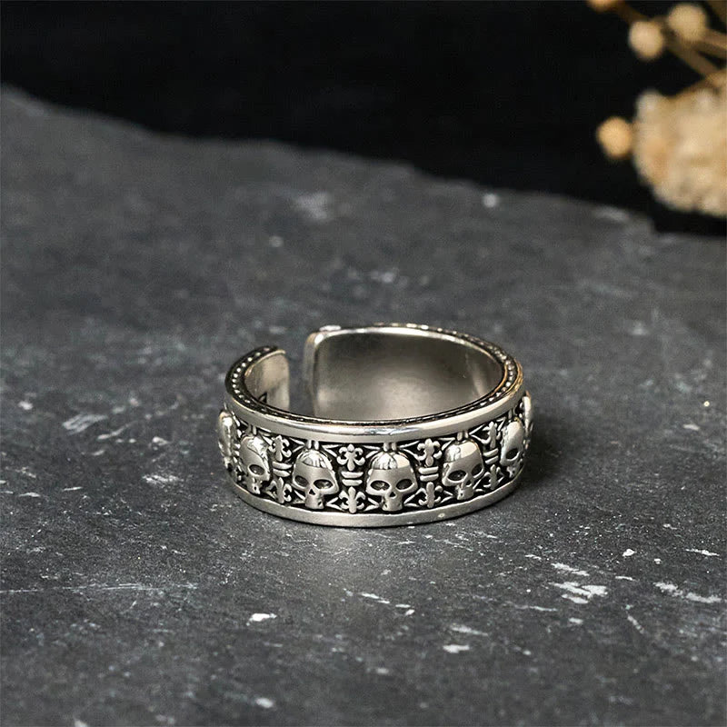 Buddha Stones The Lord Of The Corpse Forest Copper Skull New Beginning Ring