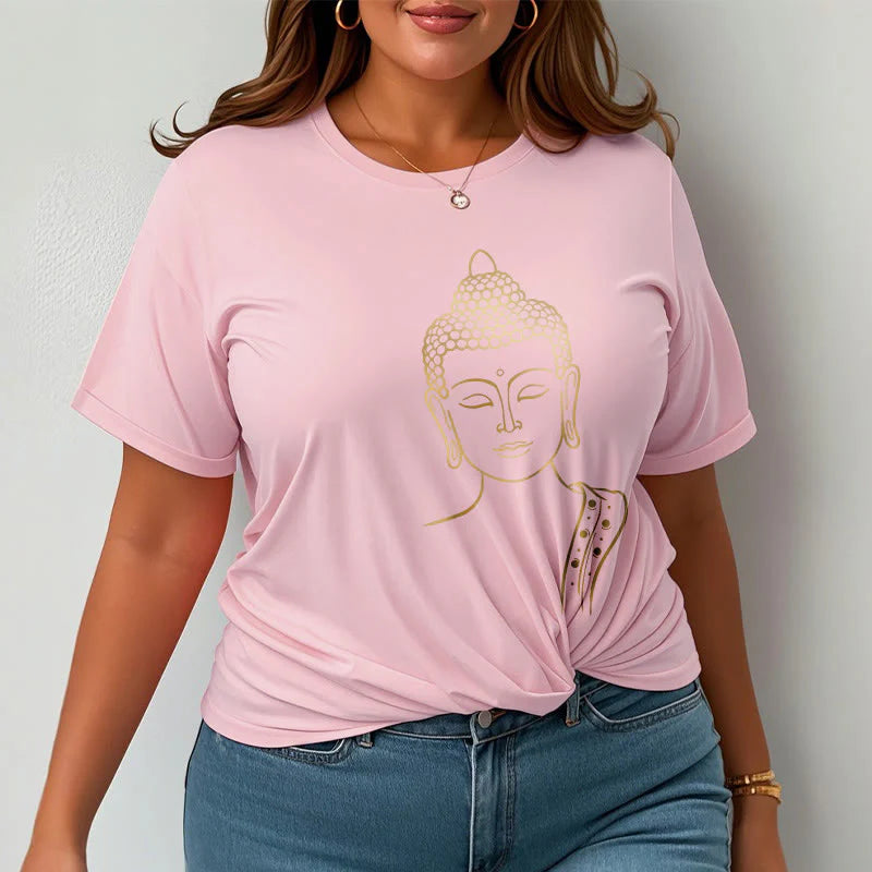 Buddha Stones Golden Buddha In Deep Meditation Tee T-shirt