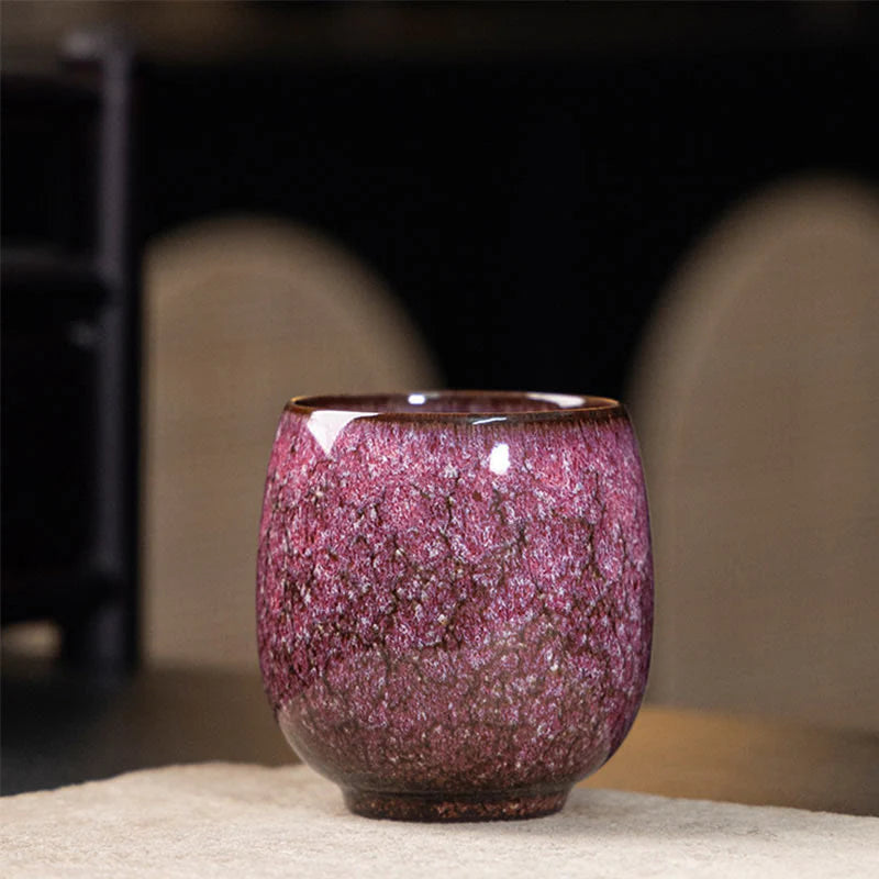 Buddha Stones Handmade Small Chinese Jianzhan Kiln Change Ceramic Teacup Kung Fu Tea Cup 150ml