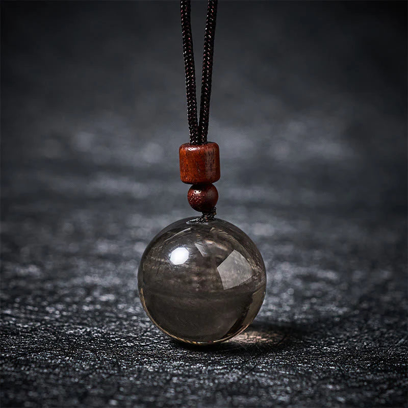 Buddha Stones White Crystal Pink Crystal Tiger Eye Smoky Quartz Protection Necklace Pendant