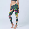 Buddha Stones Cherry Blossoms Bamboo Pine Tree Print Gym Leggings Women's Yoga Pants