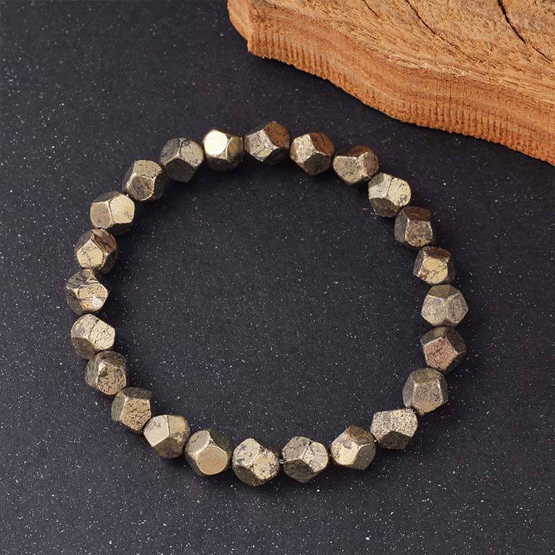 Buddha Stones Irregular Beads Pyrite Protection Confidence Bracelet