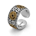 Buddha Stones Five-Emperor Coins Balance Adjustable Ring (Extra 30% Off | USE CODE: FS30)