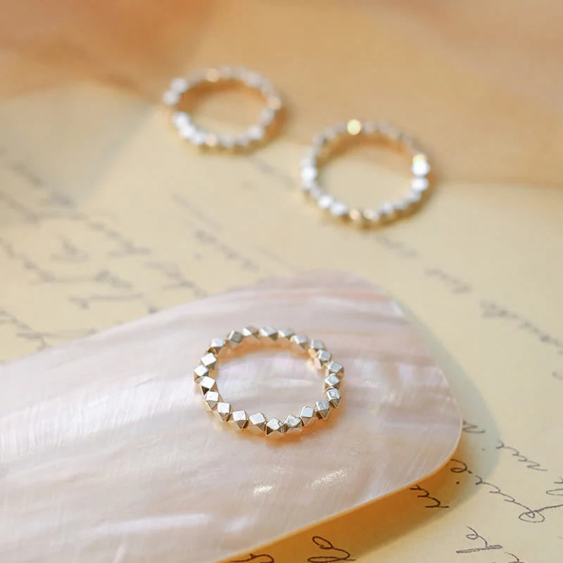 Buddha Stones 925 Sterling Silver Beaded Blessing Ring (Extra 35% Off | USE CODE: FS35)