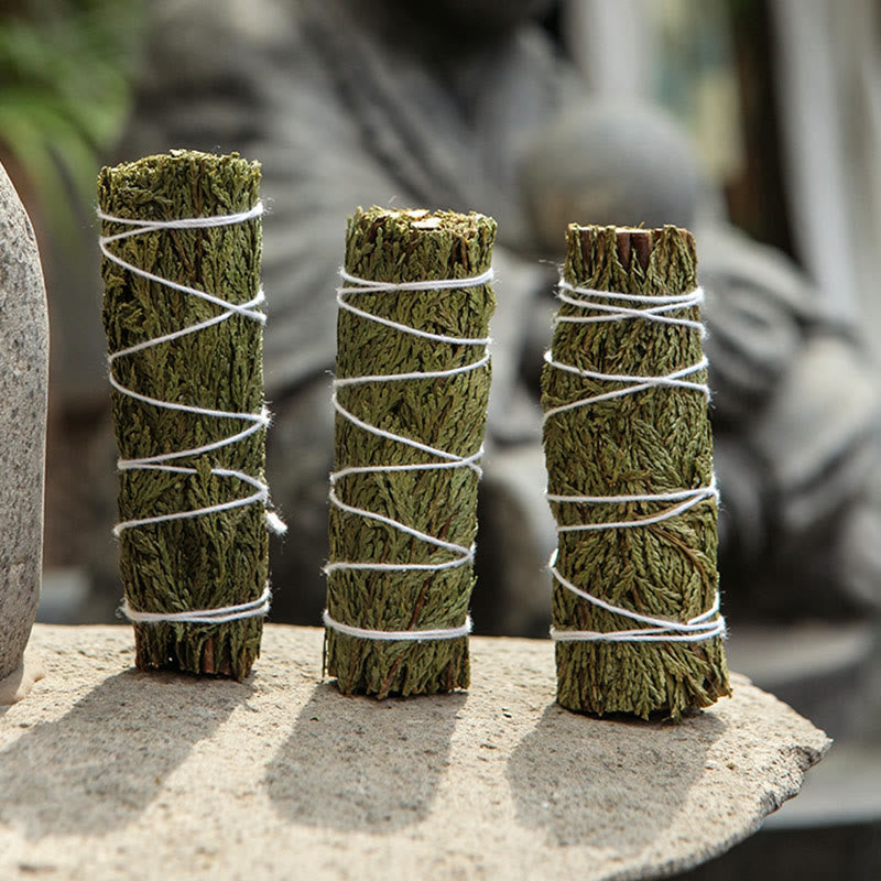 Buddha Stones Cedar Smudge Stick for Home Cleansing Incense Meditation and Rituals Cedar Sticks Incense Wands