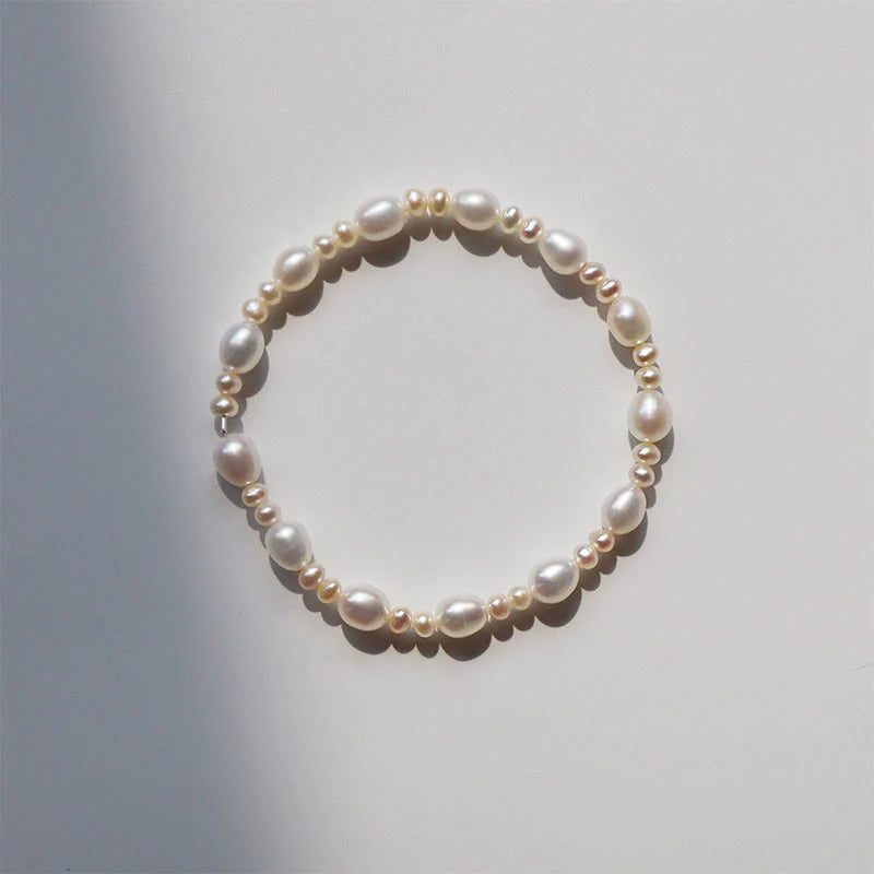 Buddha Stones Natural Flower Pearl Sincerity Bead Bracelet