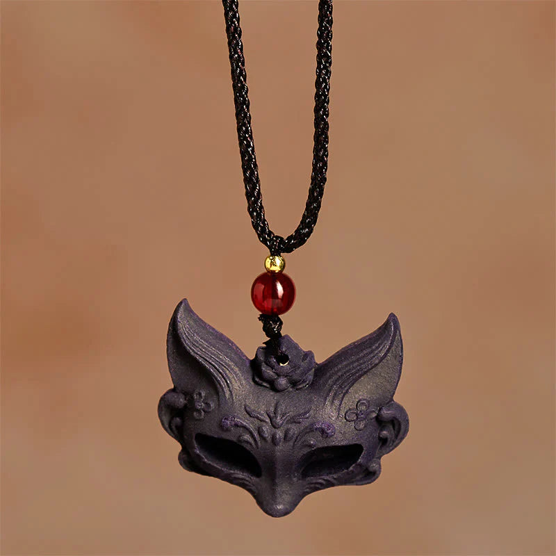 Buddha Stones Fox Mask Butterfly Taotie Peace Buckle Fortune Necklace Pendant