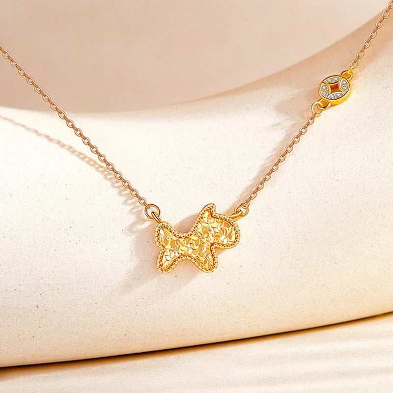 Buddha Stones Year Of The Horse Chinese Zodiac 925 Sterling Silver Coin Design Blessing Chain Necklace Pendants