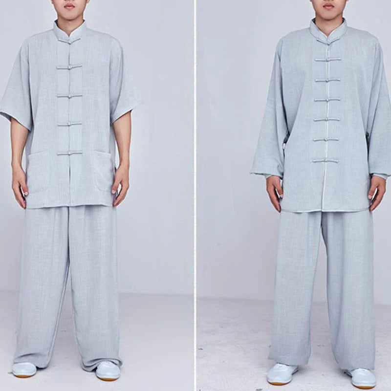 Buddha Stones Meditation Zen Prayer Spiritual Tai Chi Qigong Practice Unisex Embroidery Clothing Set (Extra 30% Off | USE CODE: FS30)