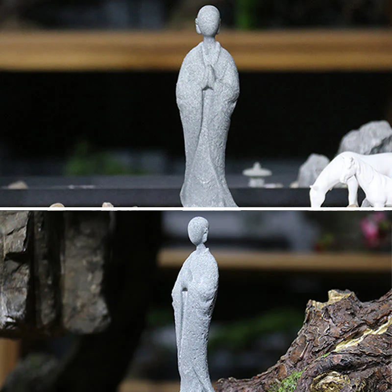 Buddha Stones Meditation Buddha Monk Serenity Home Decoration