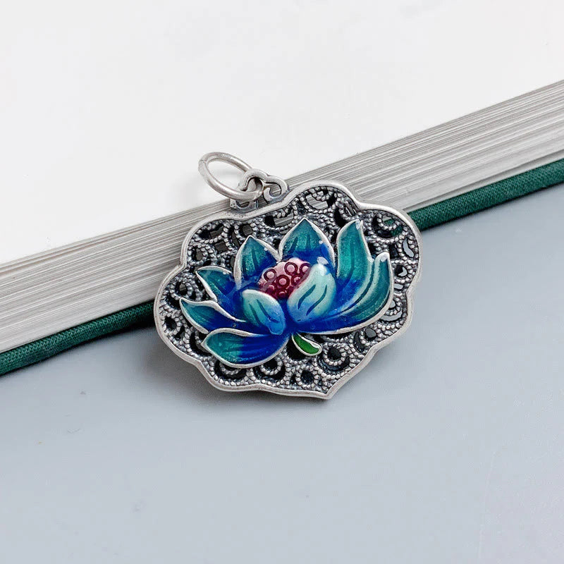 Buddha Stones Lotus Auspicious Cloud New Beginning Necklace Pendant Ring (Extra 30% Off | USE CODE: FS30)