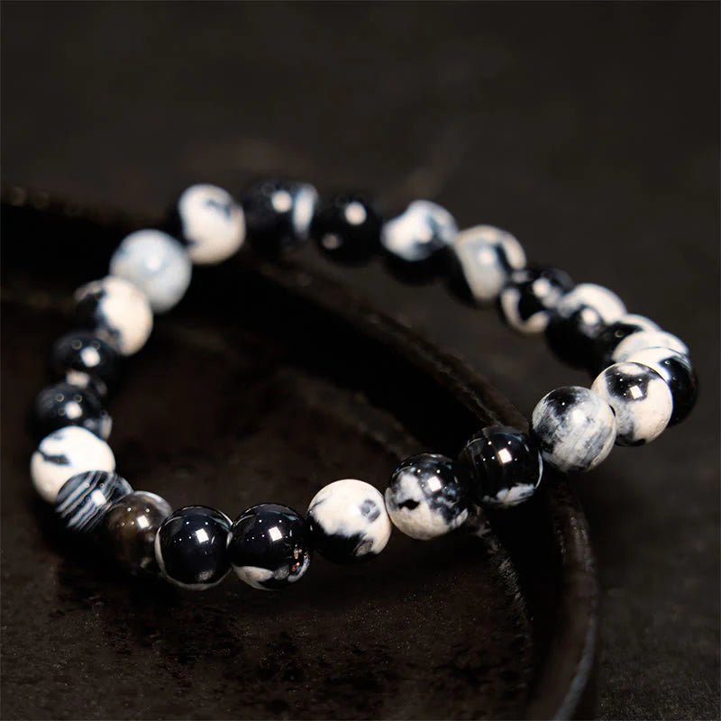 Buddha Stones May the Stars Guide Your Dreams Orca Agate Bracelet Includes Gift Message Card