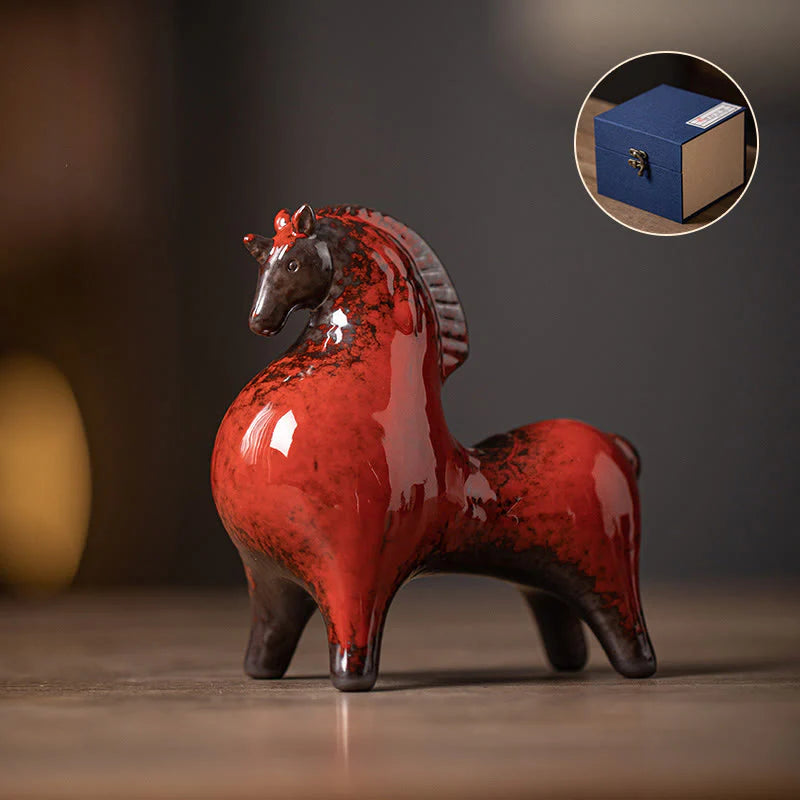 Buddha Stones Year Of The Horse Ceramics Freedom Desktop Home Decoration