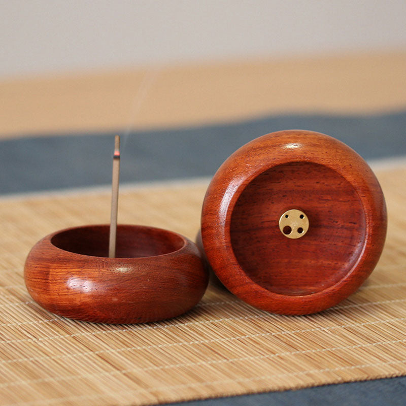 Buddha Stones Rosewood Meditation Healing Incense Burner Decoration
