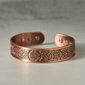 FREE Today: Luck and Healing Copper Abstract Line Pattern Open Cuff Bracelet Bangle Ring