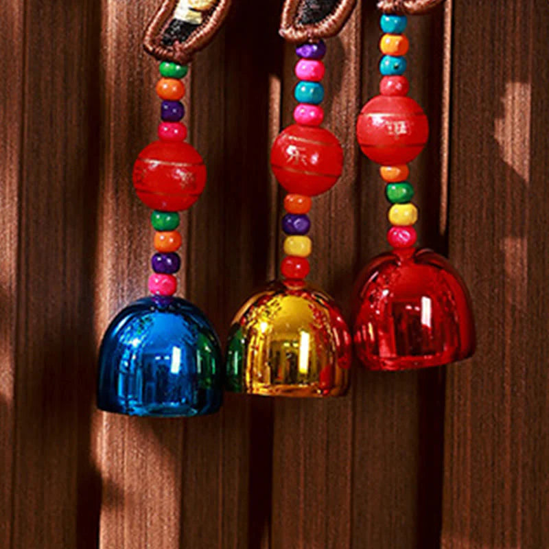 Buddha Stones Year Of The Horse Embroidery Bell Tassel Hanging Decoration