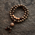 Buddha Stones Tibetan Sandalwood Protection Charm Mala Bracelet