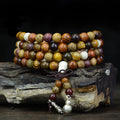 Buddha Stones 108 Beads Multi-Tone Natural Wood Calm Energy Mala