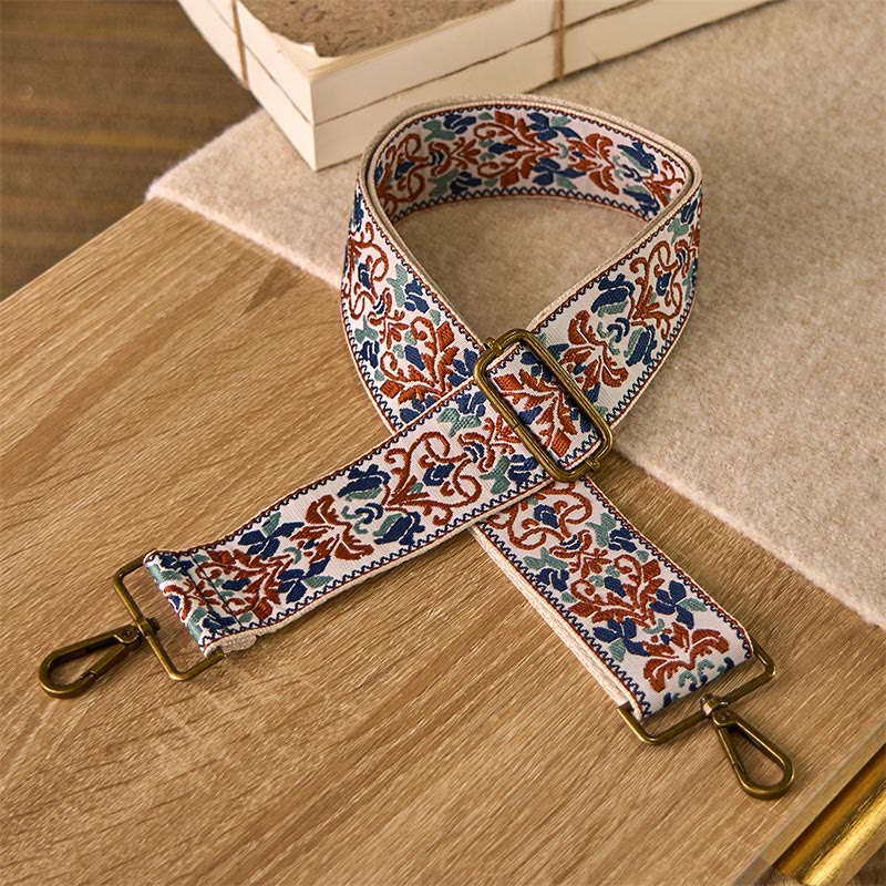 Buddha Stones Bohemian Flower Geometric Embroidery Adjustable Handbags Crossbody Shoulder Bag Purse Straps Replacement