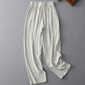 Buddha Stones Vertical Striped High Waist Wide Leg Pants With Pockets