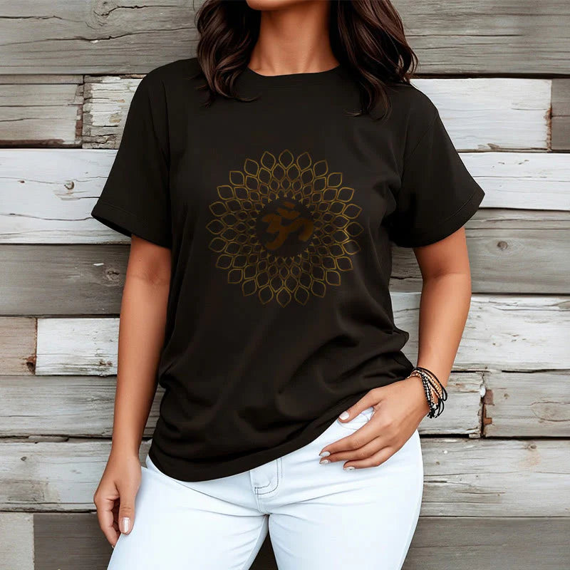 Buddha Stones Rhombus OM Design Tee T-shirt