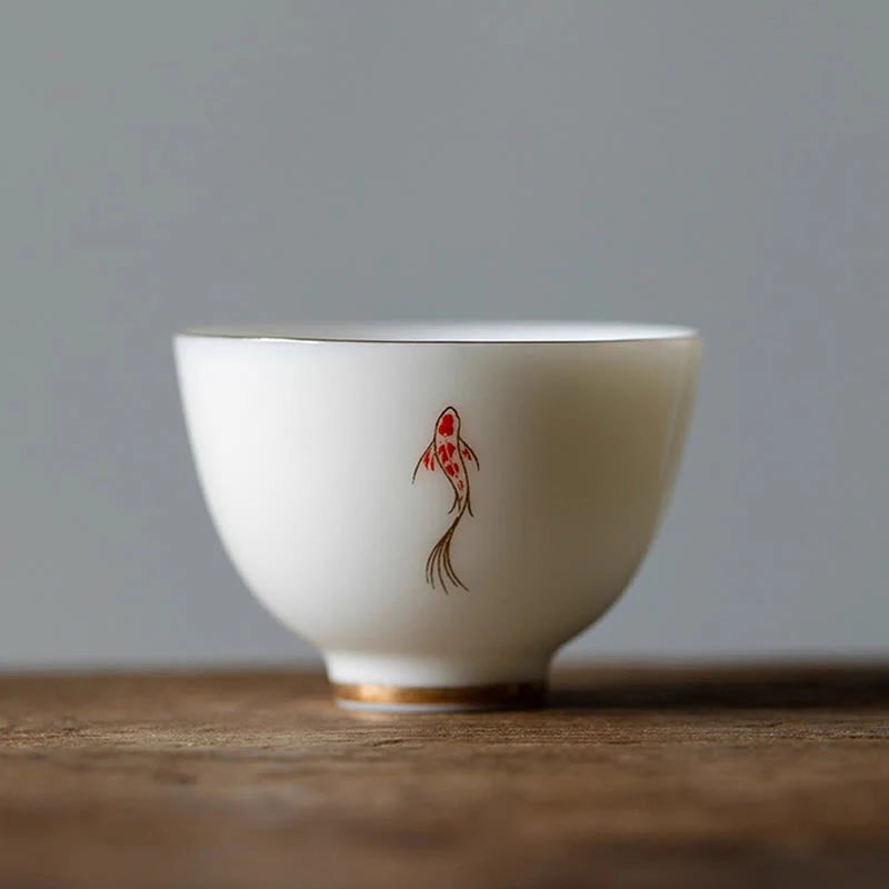 Buddha Stones Koi Fish Teacup Kung Fu Tea Cup