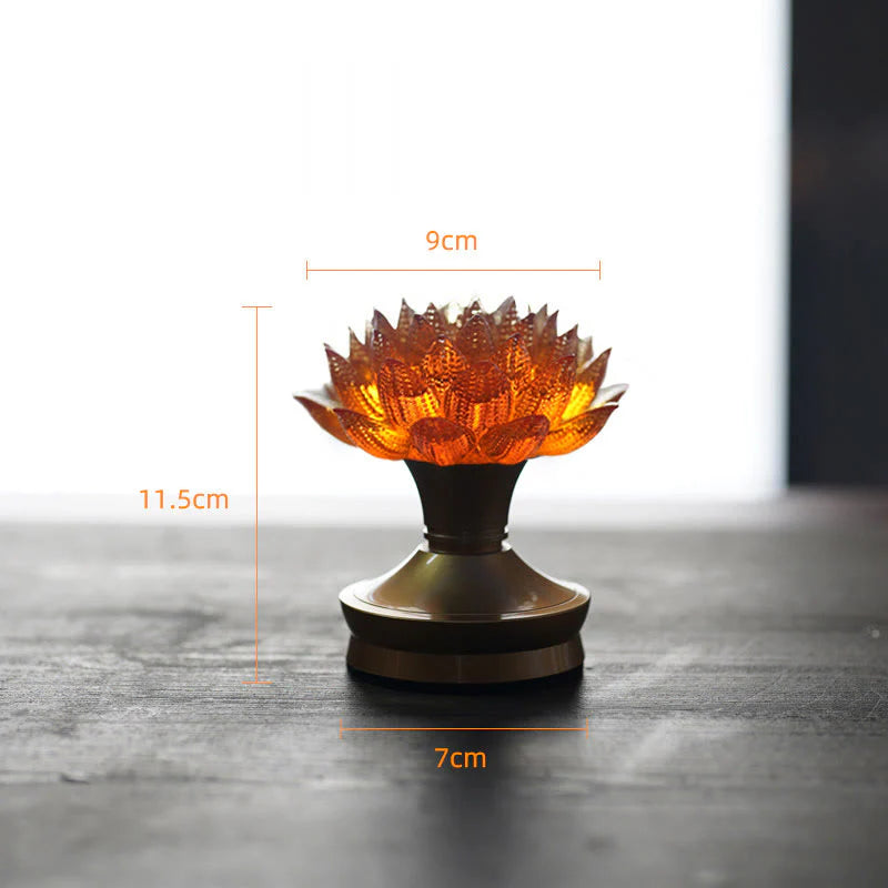 Buddha Stones Lotus Liuli Glass Copper Brass New Begining Home Decoration