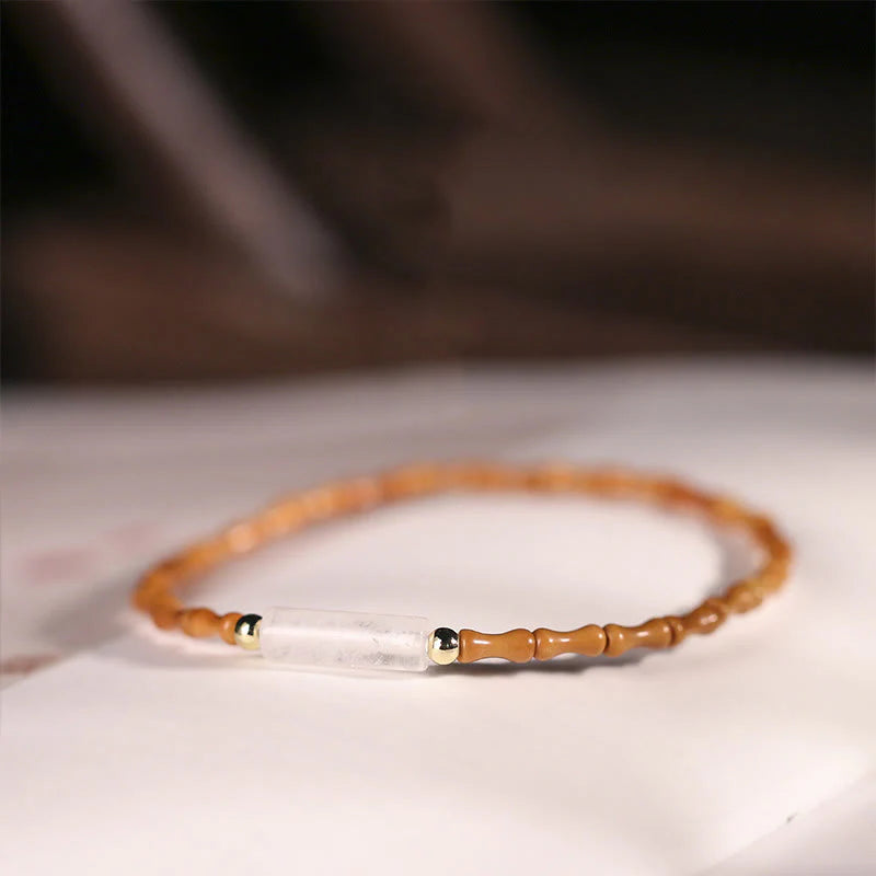 Buddha Stones Ultra-fine Olive Pit Peace Bracelet