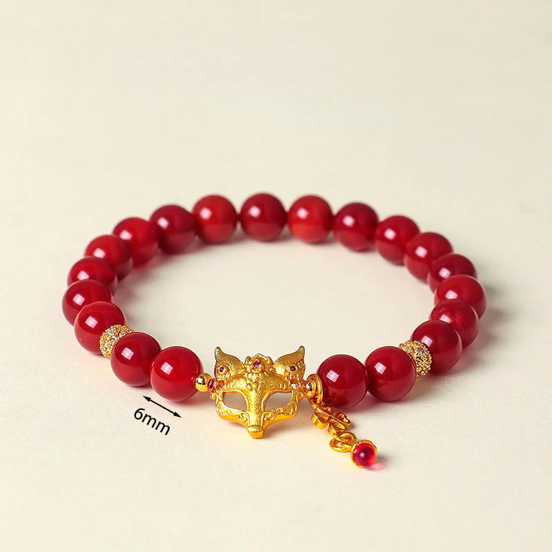 FREE Today: Positive and Success Nine Tailed Fox South Red Agate Bracelet