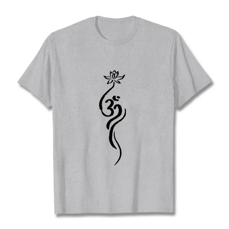 Buddha Stones Lotus Flower Om Design Tee T-shirt