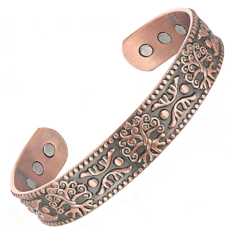 Buddha Stones The Tree Of Life Copper Open Self Care Luck Bracelet Bangle