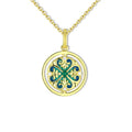 Buddha Stones 925 Sterling Silver Lotus Flower Floral Zircon Enlightenment Rotatable Necklace Pendant